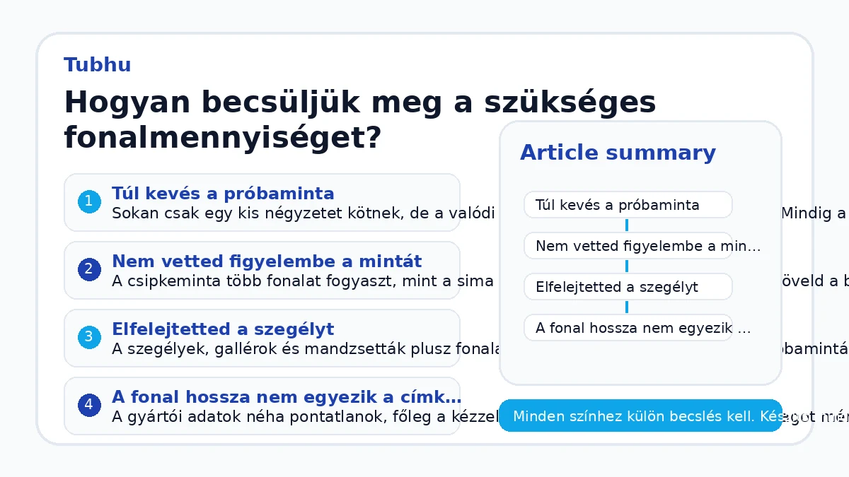Hogyan becsüljük meg a szükséges fonalmennyiséget?