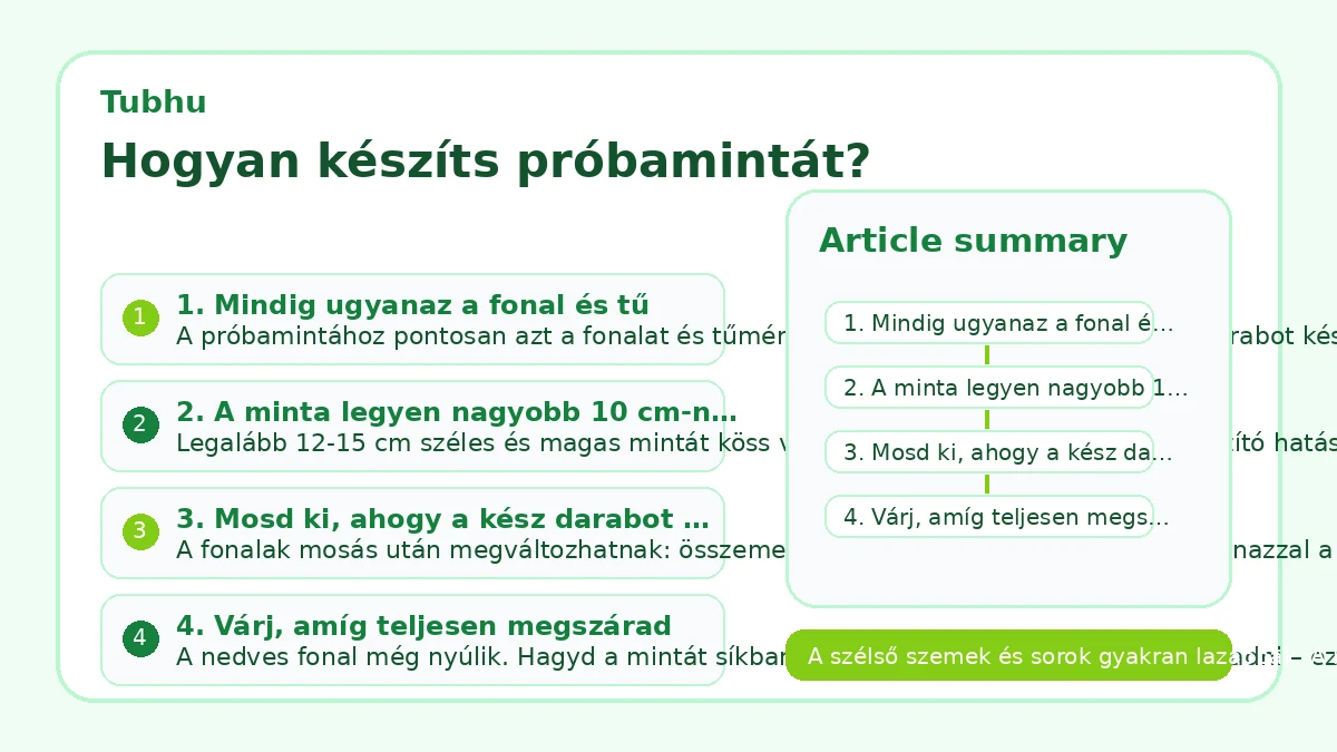 Hogyan készíts próbamintát?