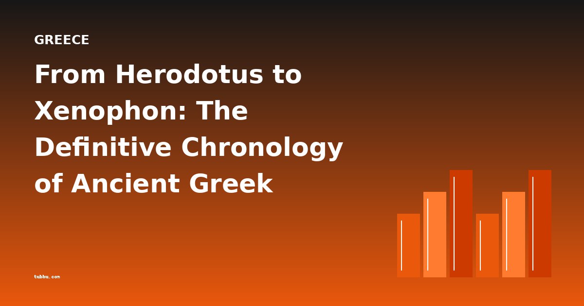 From Herodotus to Xenophon: The Definitive Chronology of Ancient Greek Historical Writing