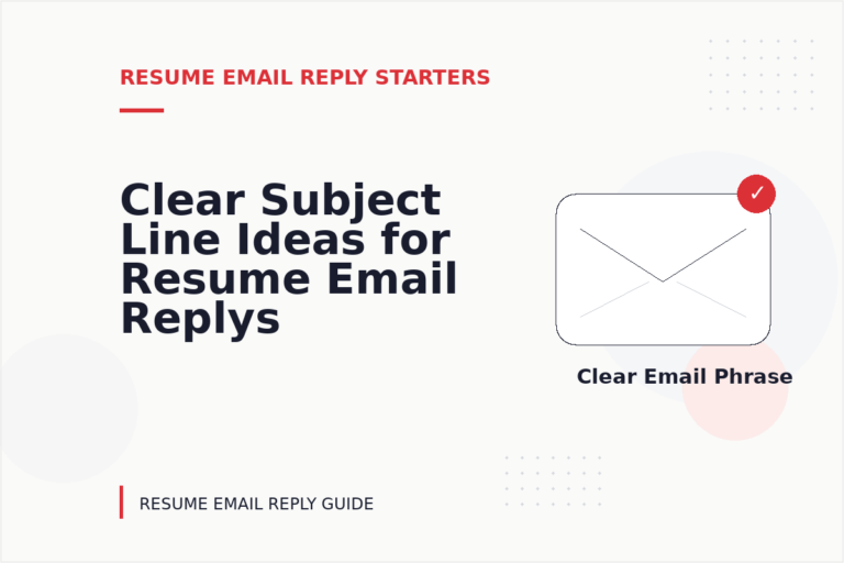 Clear Subject Line Ideas for Resume Email Replys Clear Subject Line Ideas for Resume Email Replys