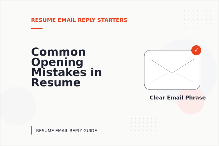 Common Opening Mistakes in Resume Email Replys Common Opening Mistakes in Resume Email Replys