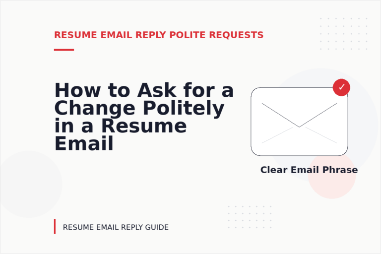 How to Ask for a Change Politely in a Resume Email Reply