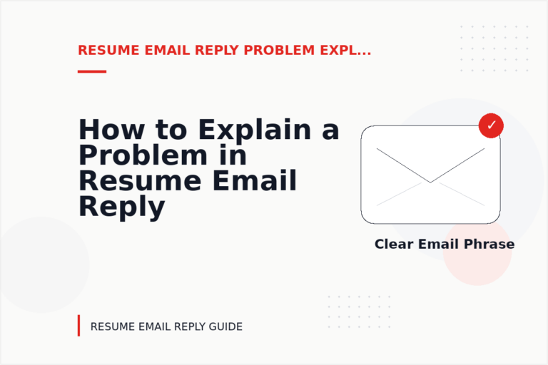 How to Explain a Problem in Resume Email Reply English How to Explain a Problem in Resume Email Reply English
