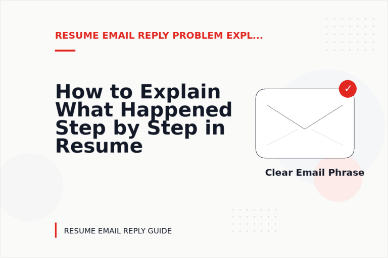 How to Explain What Happened Step by Step in Resume Email Reply English How to Explain What Happened Step by Step in Resume Email Reply English