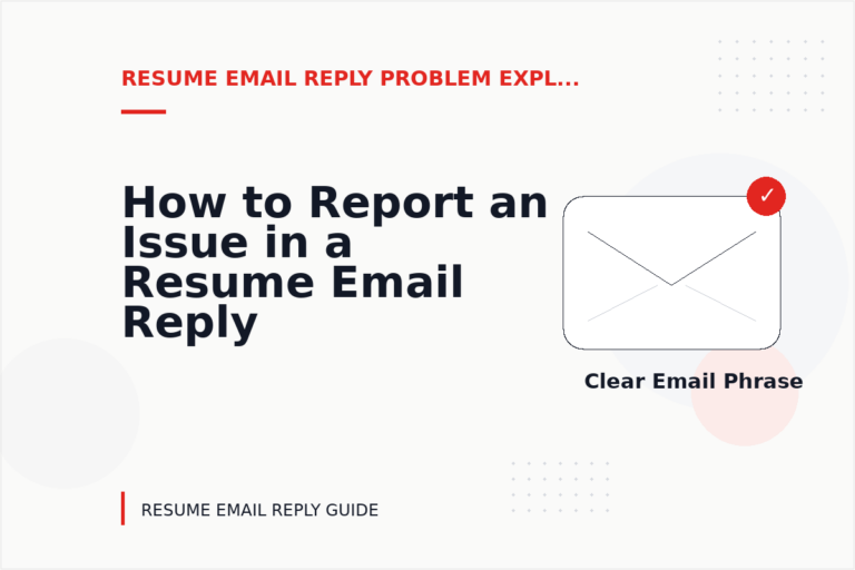 How to Report an Issue in a Resume Email Reply