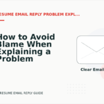 How to Avoid Blame When Explaining a Problem in Resume Email Reply English