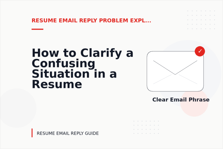 How to Clarify a Confusing Situation in a Resume Email Reply How to Clarify a Confusing Situation in a Resume Email Reply