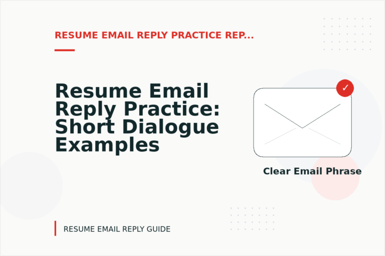 Resume Email Reply Practice: Short Dialogue Examples