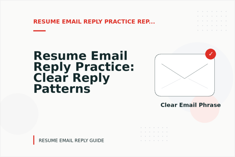 Resume Email Reply Practice: Clear Reply Patterns Resume Email Reply Practice: Clear Reply Patterns