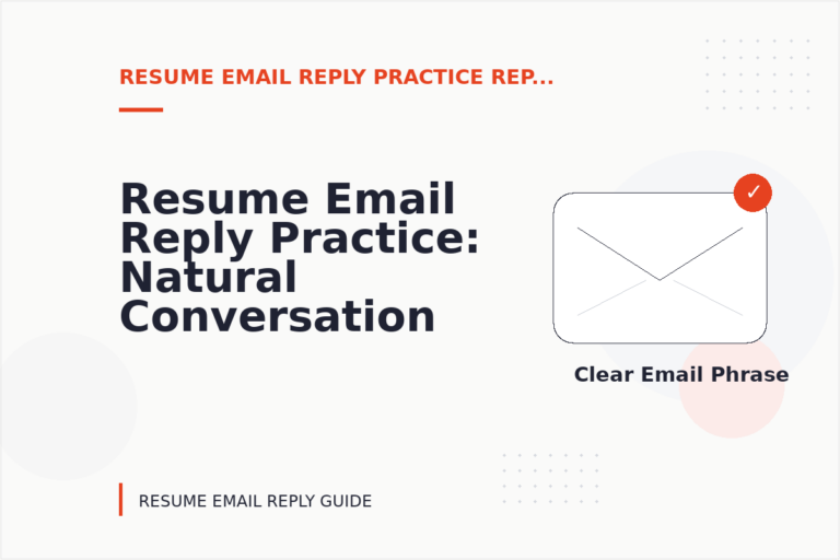 Resume Email Reply Practice: Natural Conversation Lines Resume Email Reply Practice: Natural Conversation Lines