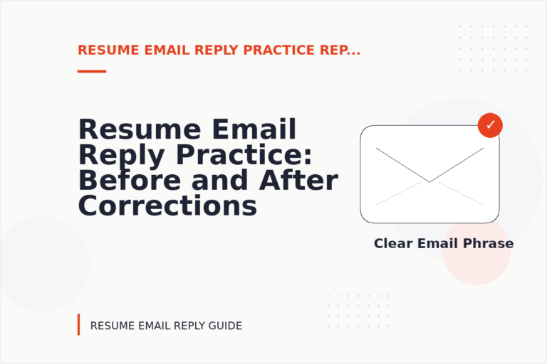Resume Email Reply Practice: Before and After Corrections