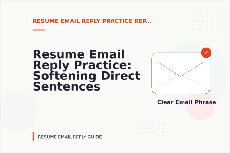 Resume Email Reply Practice: Softening Direct Sentences Resume Email Reply Practice: Softening Direct Sentences