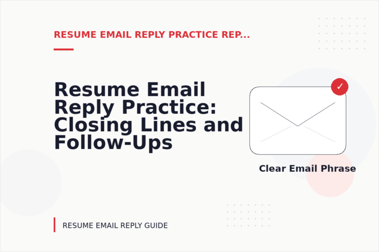 Resume Email Reply Practice: Closing Lines and Follow-Ups Resume Email Reply Practice: Closing Lines and Follow-Ups